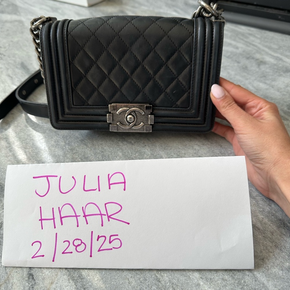 Chanel Black Quilted Boy Bag
